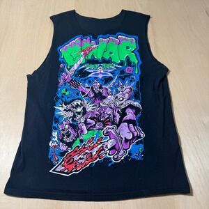 GWAR Band‎ Black Sleeveless Graphic Print T Shirt Metal Rock Concert Top